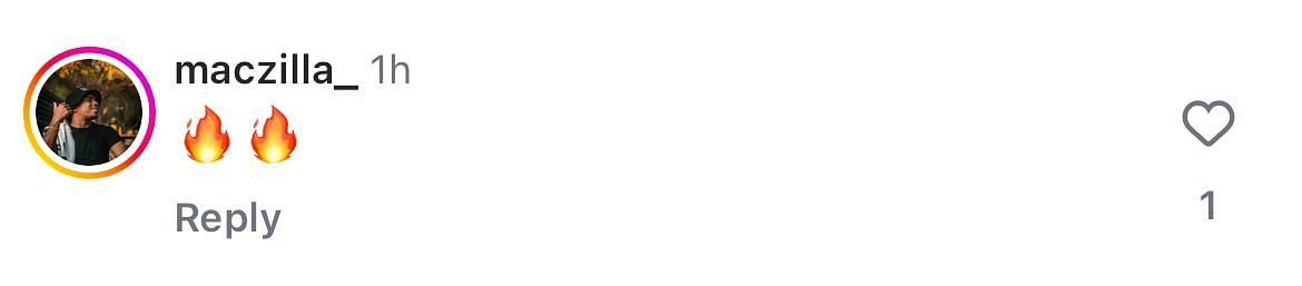 A comment uses fire emojis in relation to Wilkins achieving his goal